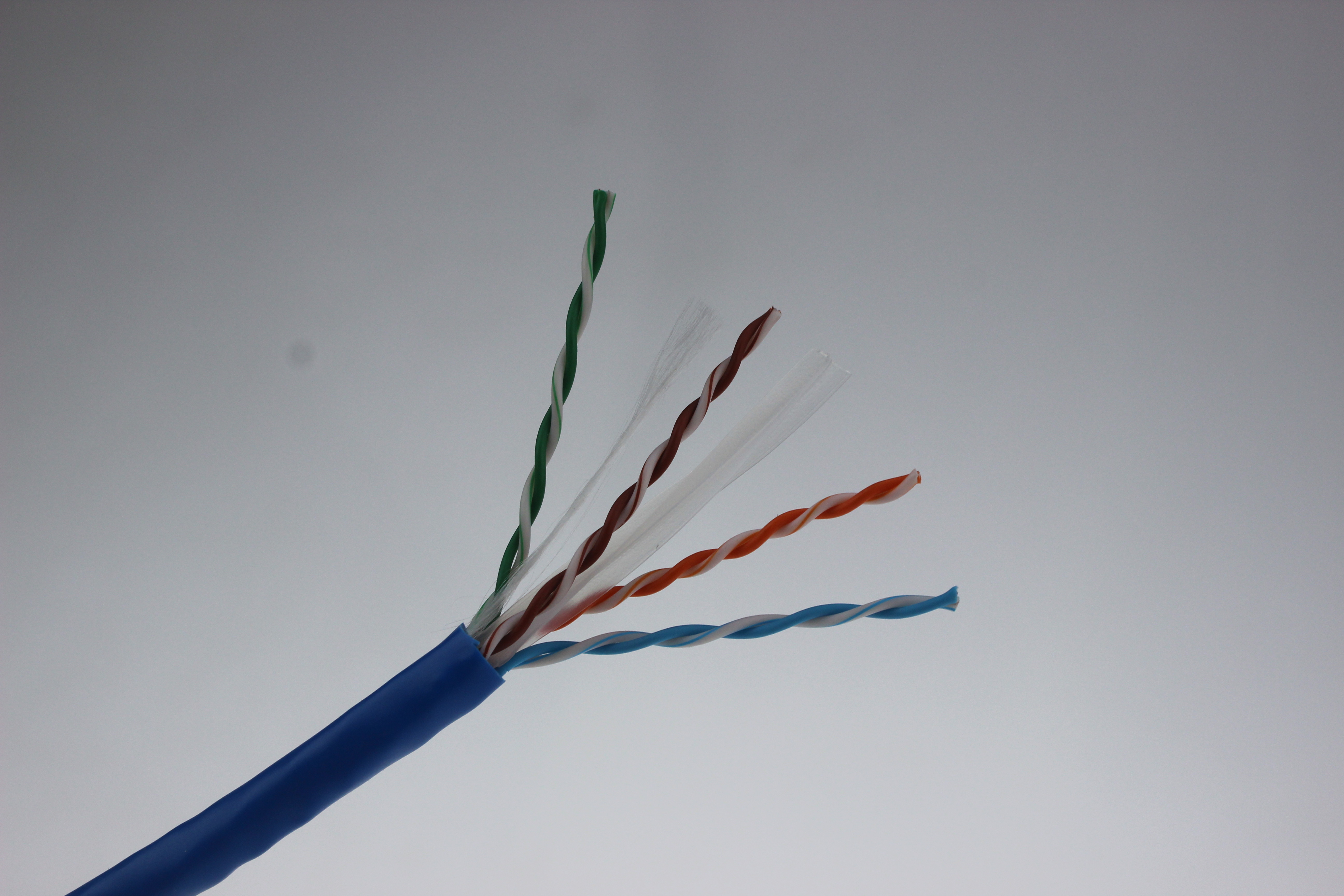 4 Pasang 0.48mm Tembaga PVC 24AWG Cat5e UTP Lan Cable High Speed Pass Test
