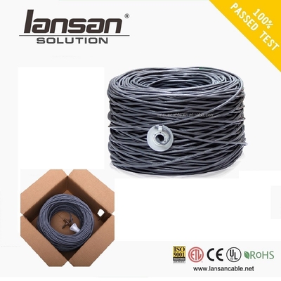 Outdoor Double Jacket Cat6 UTP Lan Cable 24AWG 4 Pairs For Network Connecting